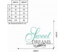 Sweet Dreams Quotes Wall  Art Stickers